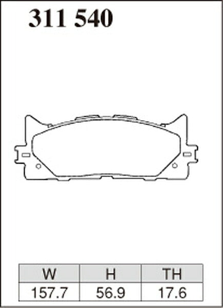 DIXCEL ブレーキパッド Mタイプ トヨタ カムリ ACV40 2006/01〜2009/01 フロント左右セット 311540