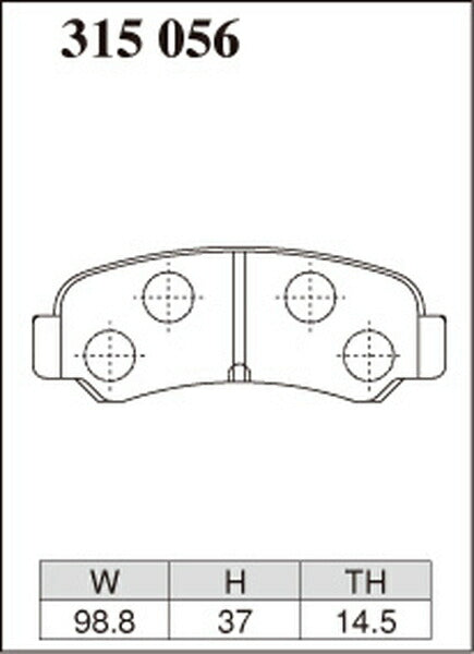 DIXCEL ブレーキパッド Zタイプ トヨタ トレノ AE86 1983/05〜1987/04 リア左右セット 315056