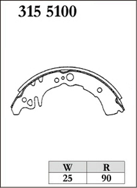 DIXCEL ブレーキシュー RGMタイプ ダイハツ オプティ L802S 1999/09〜2002/08 リア左右セット 3155100