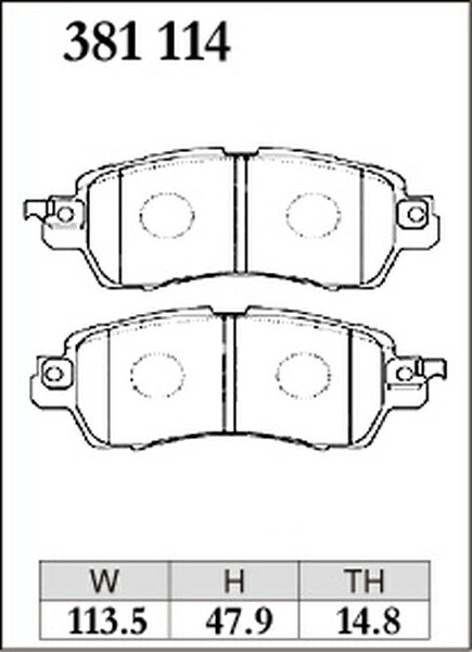 DIXCEL ブレーキパッド Zタイプ ダイハツ タント LA650S/LA660S 2019/07〜 フロント左右セット 381114