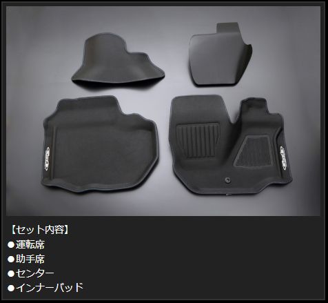 Genb コンフォートマット ブルーステッチ フロントセット トヨタ ハイエース TRH200/KDH200/GDH200系 OMF11BH