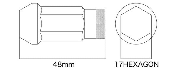 DIGICAM クロモリレーシングナット 汎用品 CN6K4812AU-LL16/CN6K4815AU-LL16