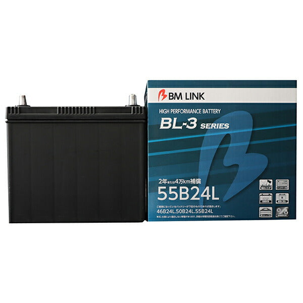 BM LINK BL-3 スタンダードバッテリー スズキ ソリオ 5BA-MA27S 2020/12 55B24L