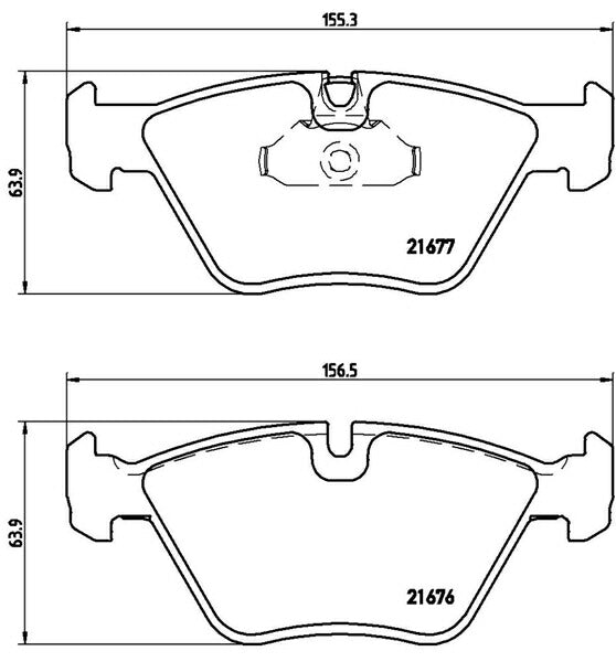 brembo BLACK PAD BMW 5シリーズ E39(セダン) 1996/04〜1997/09 フロント左右セット P06 022