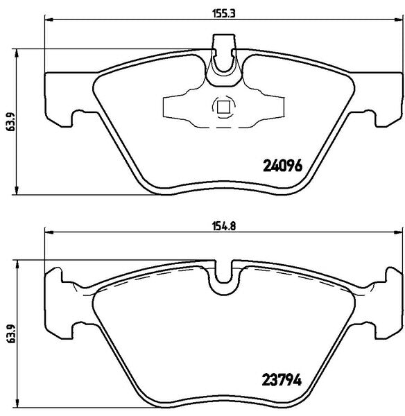 brembo BLACK PAD BMW 1シリーズ E87 UD30 2010/05〜2011/09 フロント左右セット P06 040