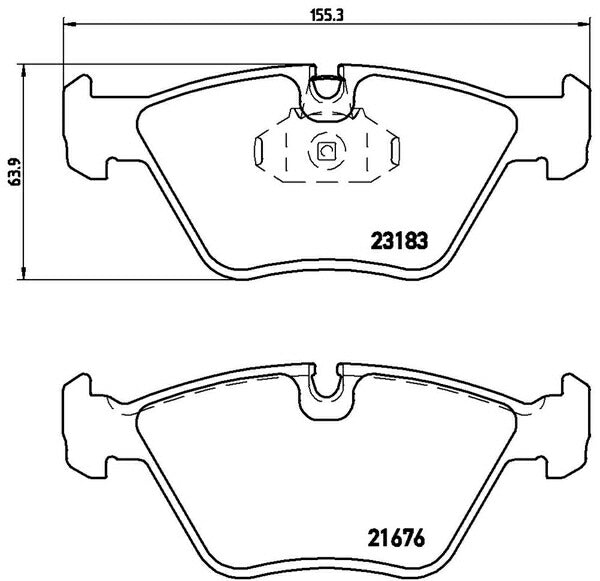 brembo BLACK PAD BMW X3 E83 PA30/PC30 2004/06〜2011/03 フロント左右セット P06 043
