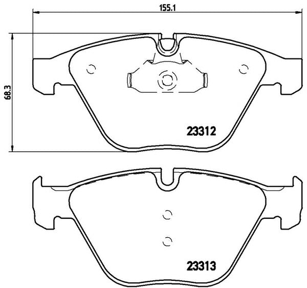 brembo XTRA PAD BMW 7シリーズ E65/E66 GN60 2005/05〜2009/11 フロント左右セット P06 054X