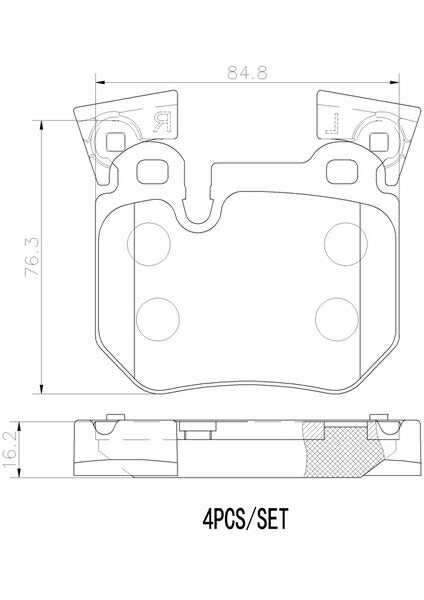 brembo CERAMIC PAD BMW 1シリーズ E82 UC30 2010/05〜2014/02 リア左右セット P06 059N
