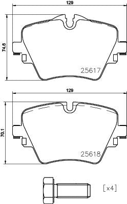 brembo BLACK PAD BMW X2 F39 YH15/YK20 2018/04〜 フロント左右セット P06 093