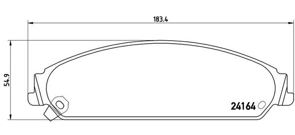 brembo BLACK PAD CHRYSLER 300 LX36 2012/12〜 フロント左右セット P11 017