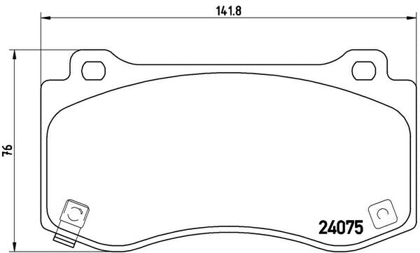 brembo BLACK PAD JEEP グランドチェロキー WH61 2006/09〜2011 フロント左右セット P11 023