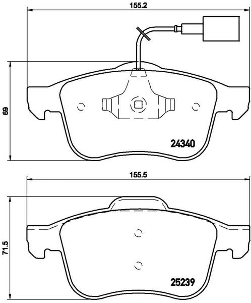 brembo BLACK PAD ALFA ROMEO ジュリエッタ 94014/940141 2011/11〜2013 フロント左右セット P23 132