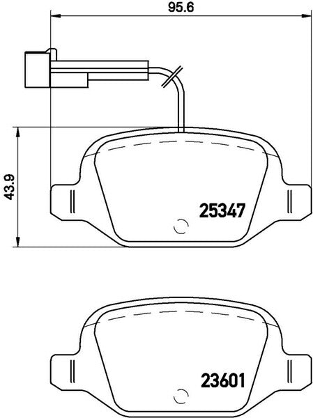 brembo BLACK PAD ABARTH 500C 312141/312142 2010/08〜 リア左右セット P23 146
