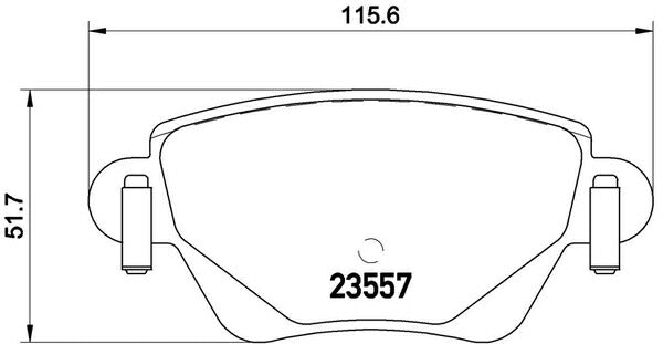brembo BLACK PAD JAGUAR Xタイプ J51XA/J51XB/J51WA/J51WB 2001/08〜2004/08 リア左右セット P24 059