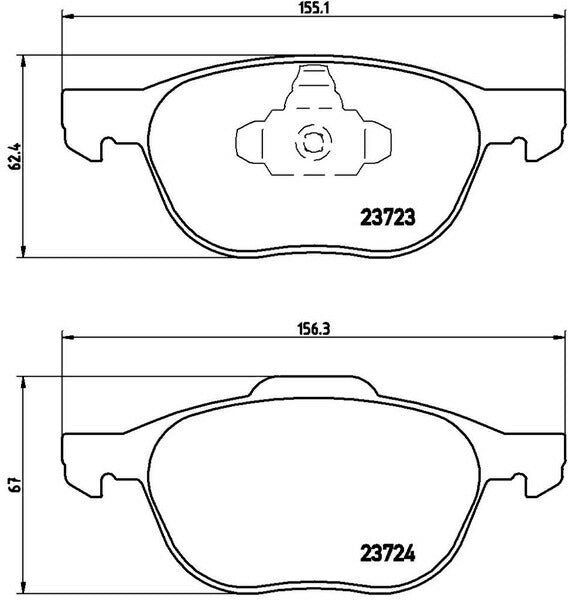 brembo XTRA PAD マツダ アクセラ/アクセラスポーツ BK3P 2003/10〜2009/06 フロント左右セット P24 061X