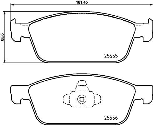 brembo BLACK PAD FORD クーガ WF0M9M/WF0TPM 2015/09〜 フロント左右セット P24 199