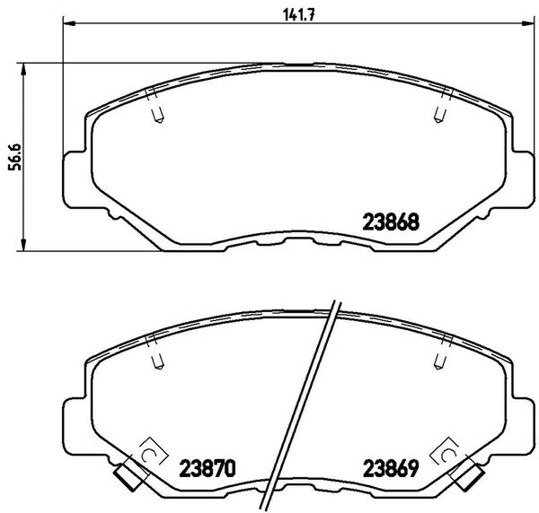 brembo BLACK PAD ホンダ ステップワゴン RK5/RK6/RK7 2009/10〜2015/04 フロント左右セット P28 035