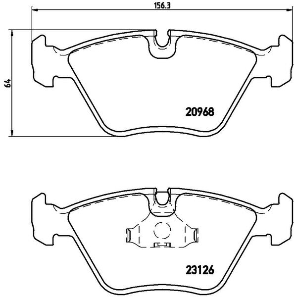 brembo BLACK PAD JAGUAR XJR JLFA 1994/10〜1997/09 フロント左右セット P36 007