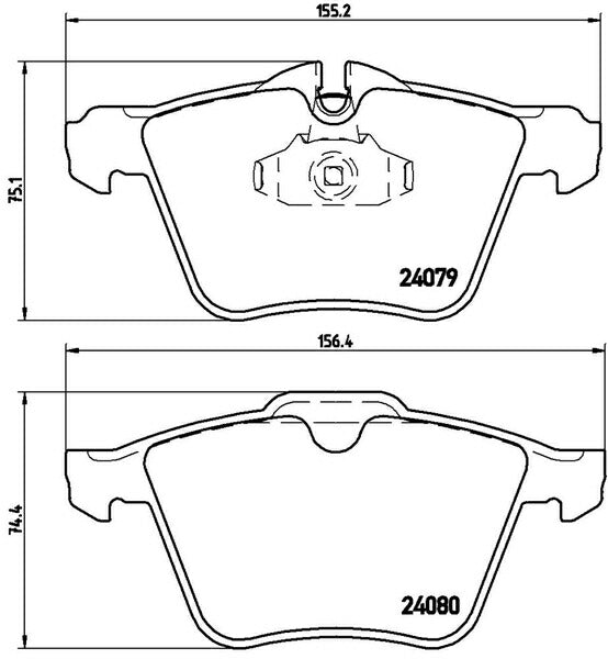 brembo BLACK PAD JAGUAR XF J05LB 2009/04〜2012/12 フロント左右セット P36 027