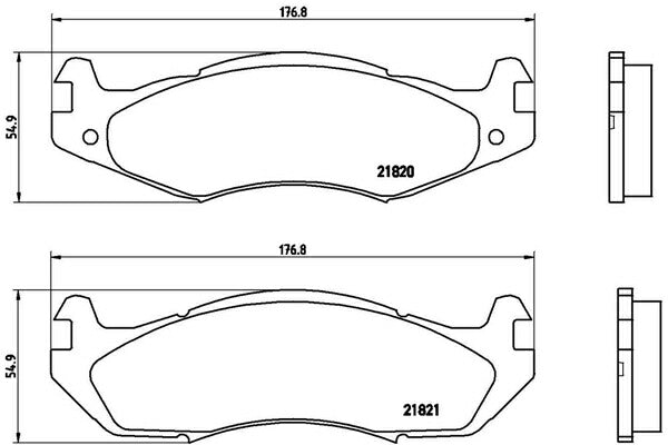 brembo BLACK PAD JEEP チェロキー 1984〜1989 フロント左右セット P37 001
