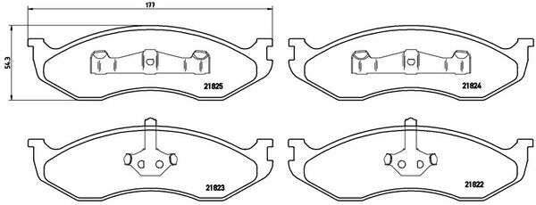 brembo BLACK PAD JEEP チェロキー 6M/6MX/7M/7MX 1990〜2001 フロント左右セット P37 004