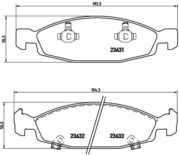 brembo BLACK PAD JEEP グランドチェロキー WJ40/WJ47 1999〜2005 フロント左右セット P37 005