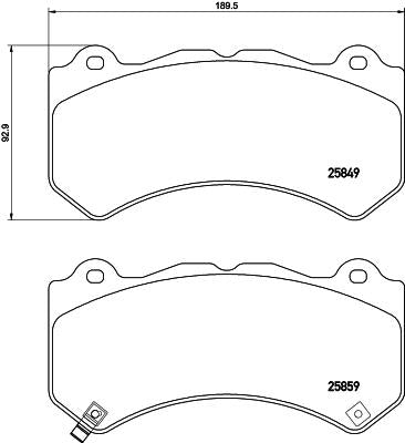 brembo BLACK PAD JEEP グランドチェロキー WK57A/WK64 2011/03〜 フロント左右セット P37 018