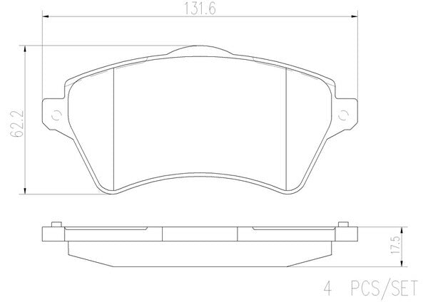 brembo CERAMIC PAD LAND ROVER フリーランダー LN25 2001/02〜2006 フロント左右セット P44 011N