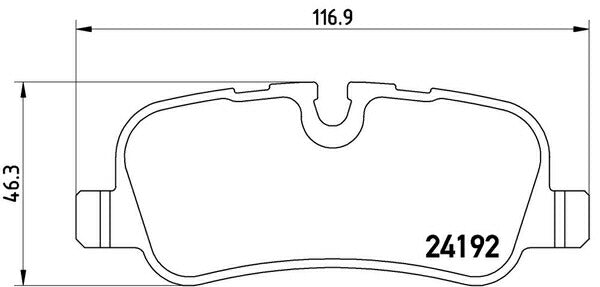 brembo BLACK PAD LAND ROVER レンジローバー スポーツ LS5N 2009/12〜2013/10 リア左右セット P44 013