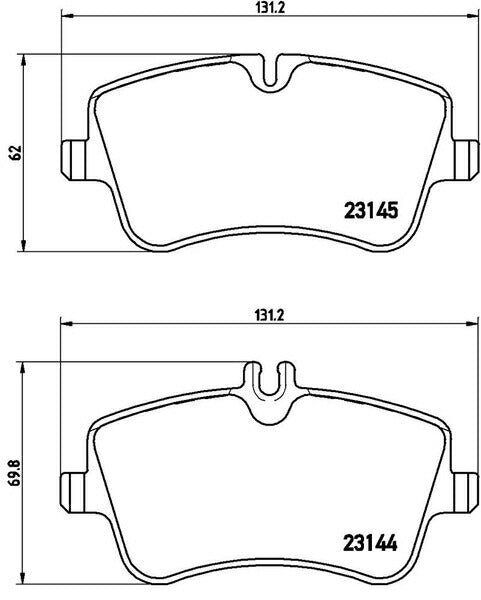 brembo BLACK PAD MERCEDES BENZ Cクラス W203(セダン) 203042 2002/10〜2007/06 フロント左右セット P50 045