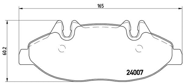 brembo BLACK PAD MERCEDES BENZ Vクラス W639 639811/636811C 2006/11〜2007/11 フロント左右セット P50 050