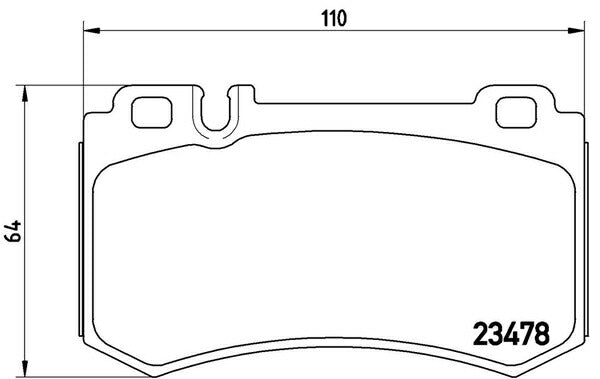 brembo BLACK PAD MERCEDES BENZ SLK R171 171473 2008/05〜2011/05 リア左右セット P50 061