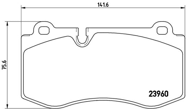 brembo XTRA PAD MERCEDES BENZ Sクラス W221 221086 2006/11〜 フロント左右セット P50 074X