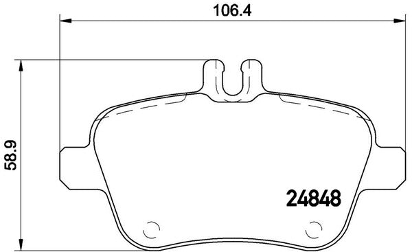 brembo XTRA PAD MERCEDES BENZ Aクラス W176 176042 2013/01〜 リア左右セット P50 091X