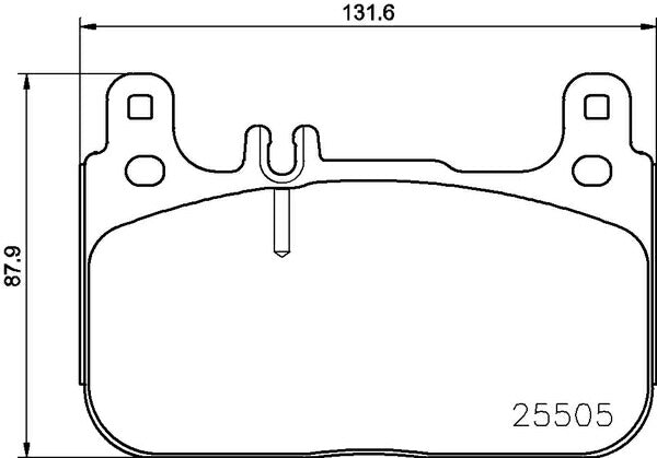 brembo BLACK PAD MERCEDES BENZ Sクラス W222 222004/222104 2015/08〜 フロント左右セット P50 128