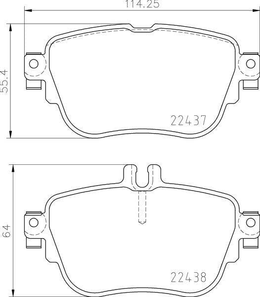 brembo BLACK PAD MERCEDES BENZ Eクラス W213(セダン) 213083C 2019/10〜 リア左右セット P50 136