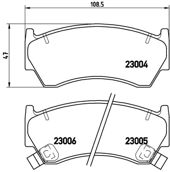 brembo BLACK PAD ニッサン プレセア HR11 1995/01〜2000/08 フロント左右セット P56 033