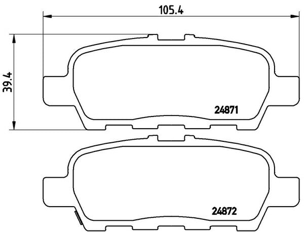 brembo BLACK PAD ニッサン ジューク NF15 2010/11〜 リア左右セット P56 068