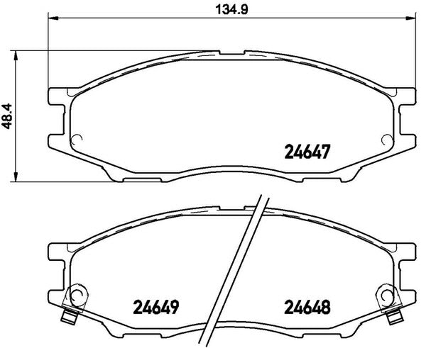 brembo BLACK PAD ニッサン マーチ WK11/WAK11 1999/11〜2002/03 フロント左右セット P56 083