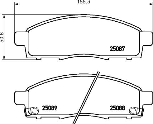 brembo BLACK PAD ニッサン NV200バネットバン M20/VM20 2009/05〜 フロント左右セット P56 102