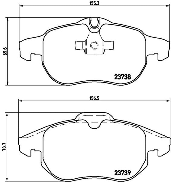 brembo BLACK PAD OPEL ベクトラC Z02Z32/Z02Z32L 2002/07〜 フロント左右セット P59 043