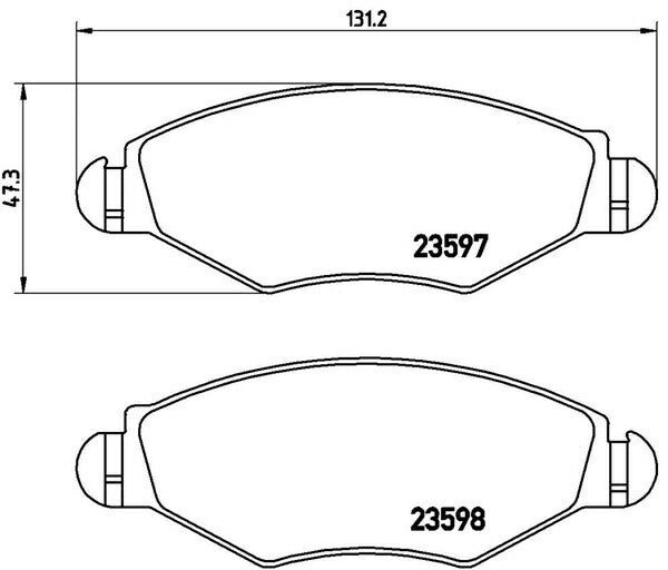 brembo BLACK PAD PEUGEOT 206 T14/T14M/T1KFW 1999/05〜2007/03 フロント左右セット P61 063