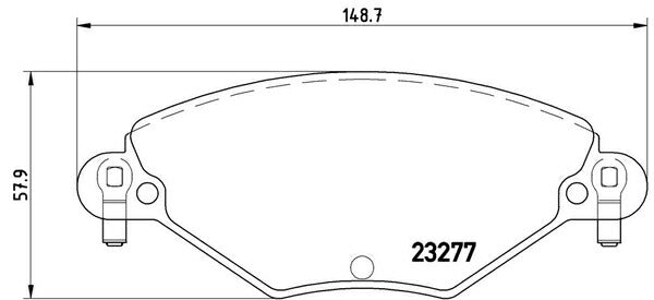 brembo BLACK PAD CITROEN C5 ブレーキツアラー X4RFN/X4RFNW/X3RFJ 2001/07〜2008/10 フロント左右セット P61 071