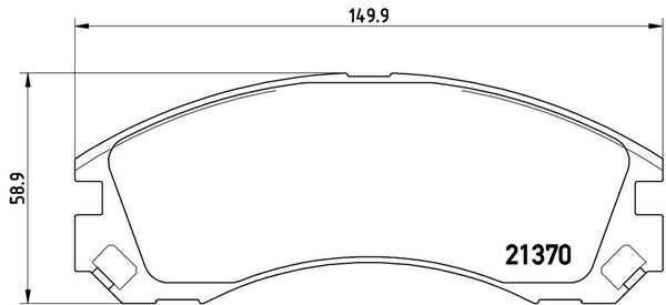 brembo BLACK PAD ミツビシ レグナム EA3W 1998/08〜2000/04 フロント左右セット P61 089