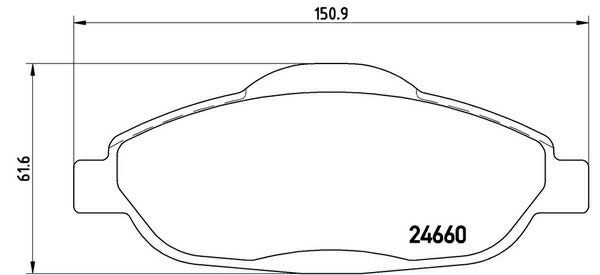 brembo BLACK PAD PEUGEOT 308 T75FW/T75F01 2008/06〜2014/11 フロント左右セット P61 101