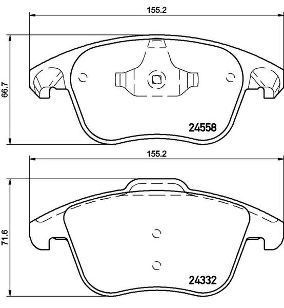brembo BLACK PAD PEUGEOT 5008 T875F02 2013/02〜 フロント左右セット P61 117