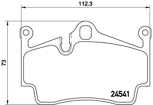 brembo BLACK PAD PORSCHE ケイマン 987MA121 2008/11〜2009/07 リア左右セット P65 028