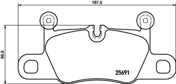 brembo BLACK PAD PORSCHE 911 991H1/991J1 2017/02〜 リア左右セット P65 031