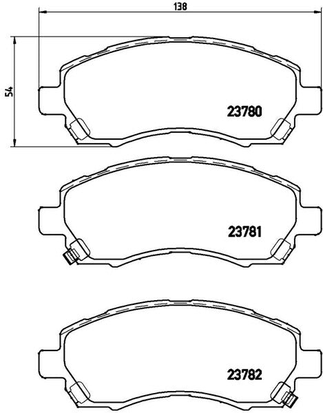 brembo BLACK PAD スバル インプレッサ GF6 1998/08〜2000/08 フロント左右セット P78 009