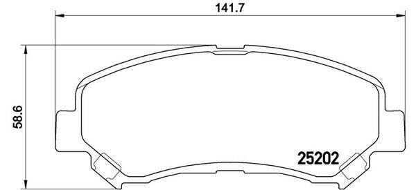 brembo BLACK PAD ニッサン ジュークニスモRS NF15 2014/11〜 フロント左右セット P79 028